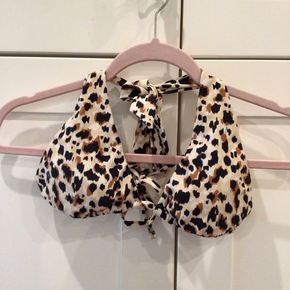 Animal Print Bikini Top Size S